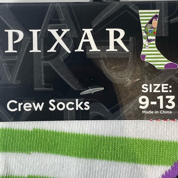 Men's Crew Socks 4pk Pixar/Disney TOY STORY: Buzz, Woody, Rex, Slinky & Aliens - Picture 4 of 9